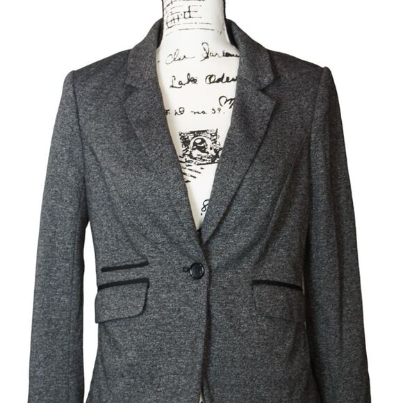 The Limited Gray One Button Blazer, Size 8 - Picture 2 of 6